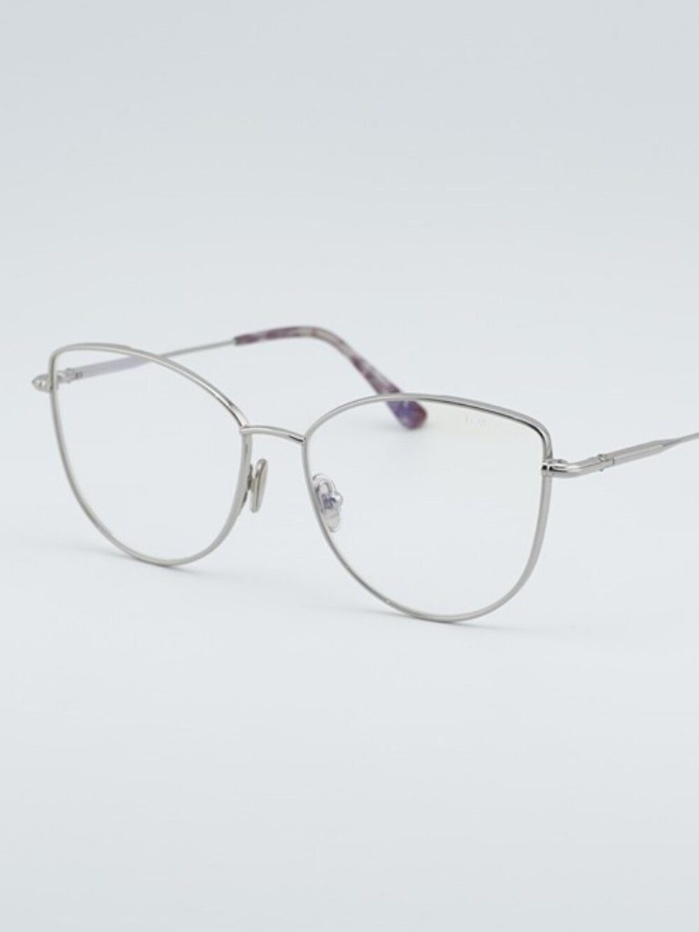 Tom Ford TF5667-B 016 Eyeglasses Palladium 55mm Cat Eye Frame, Blue Light Block